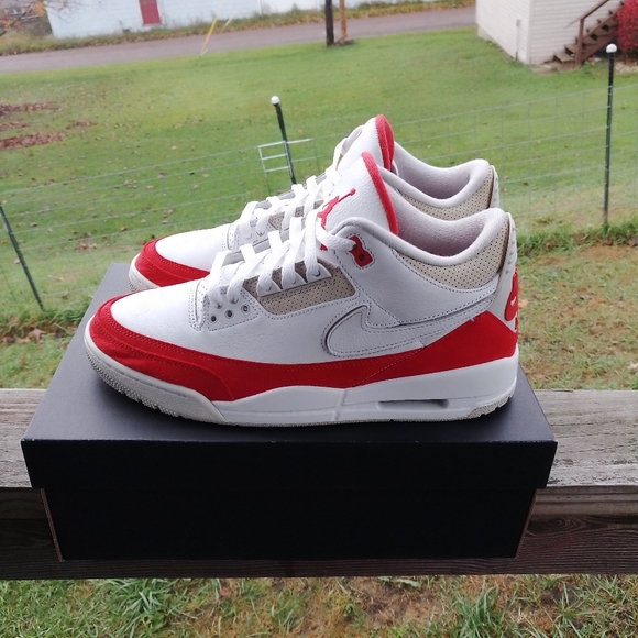 Men's Nike Air Retro Air Jordan 3 "Air max" Tinker Hatfield 10.5 Red/White - Picture 2 of 6